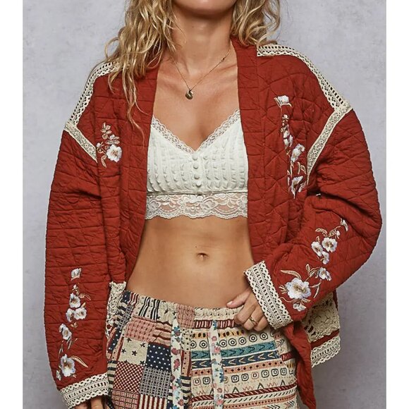 POL Autumngaze Quilted Embroidered Jacket   NEW Size Various - Picture 2 of 5